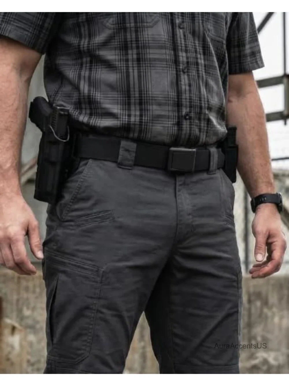 Tactical Belt Men - Stretch Nylon Quick Release Flip Buckle Duty Belt
